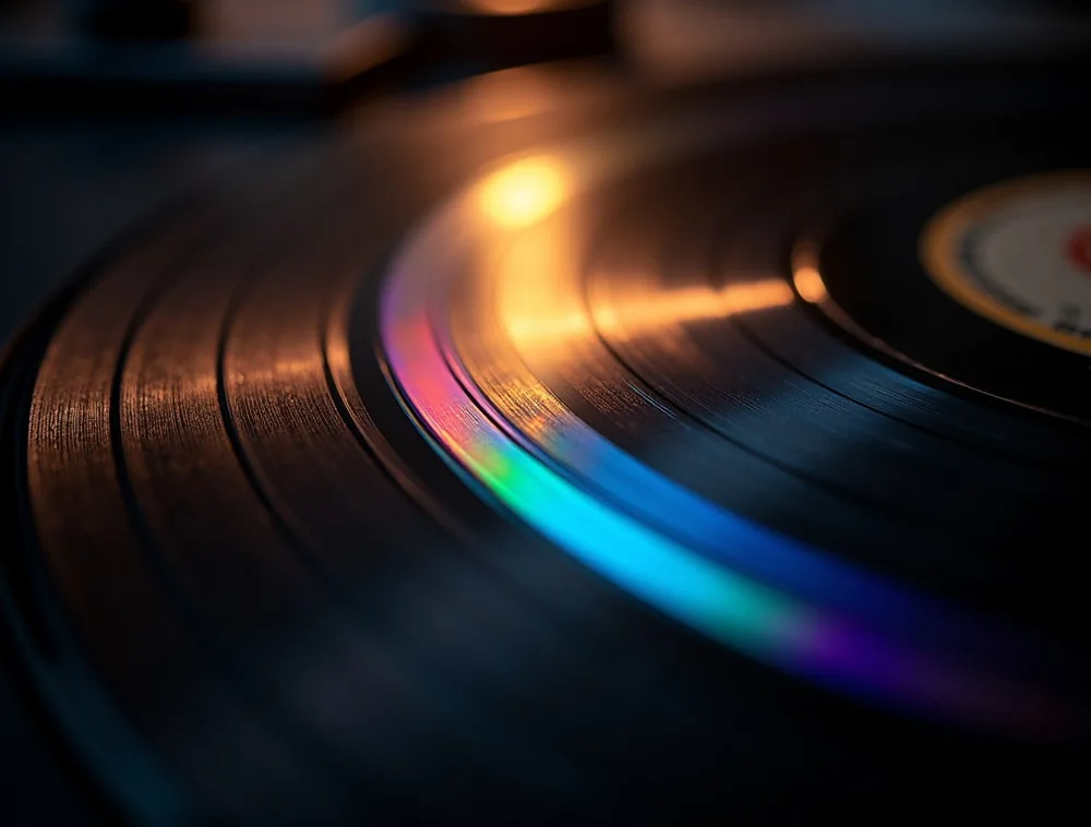 Dettaglio solco vinile